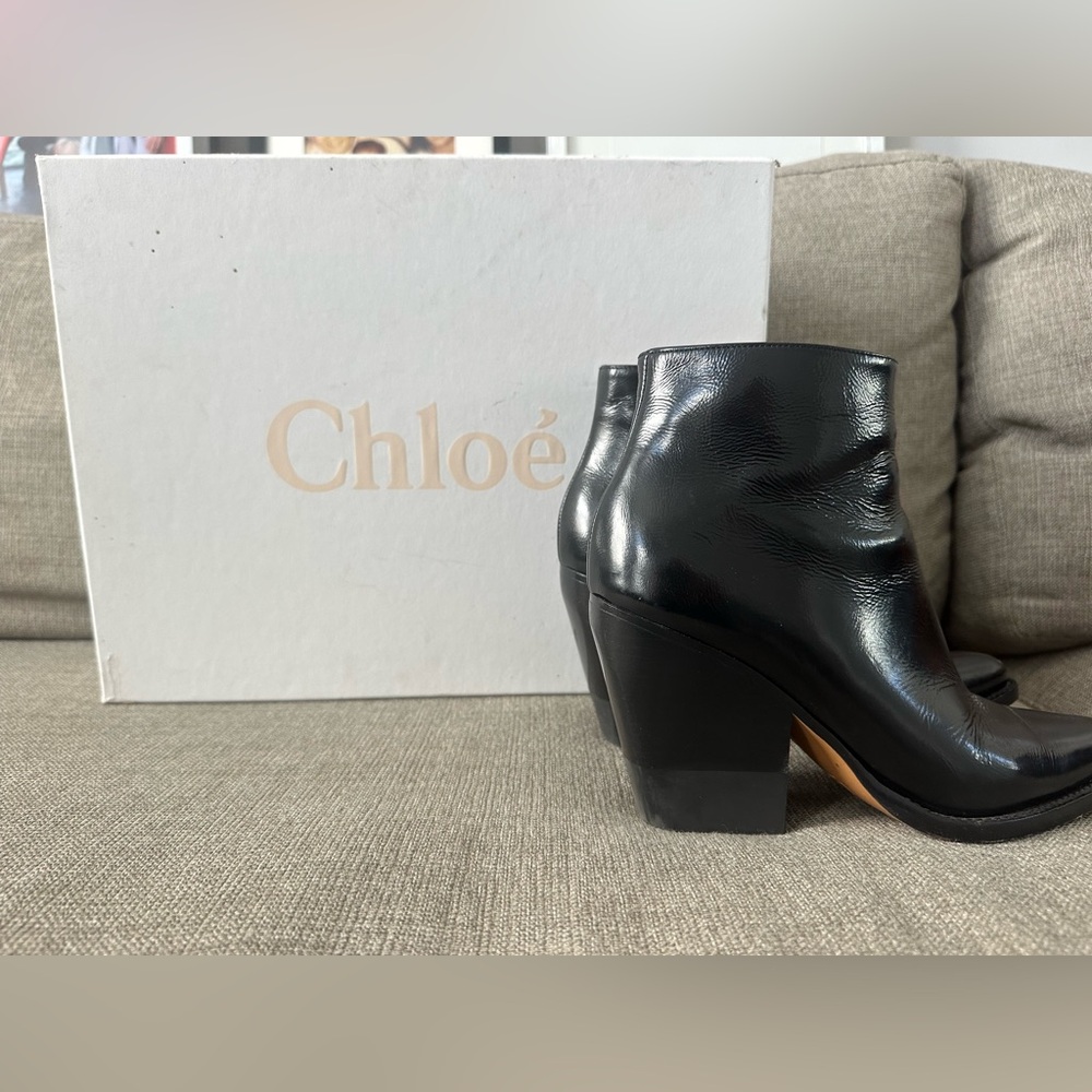 Chloe patent leather boots, size 37